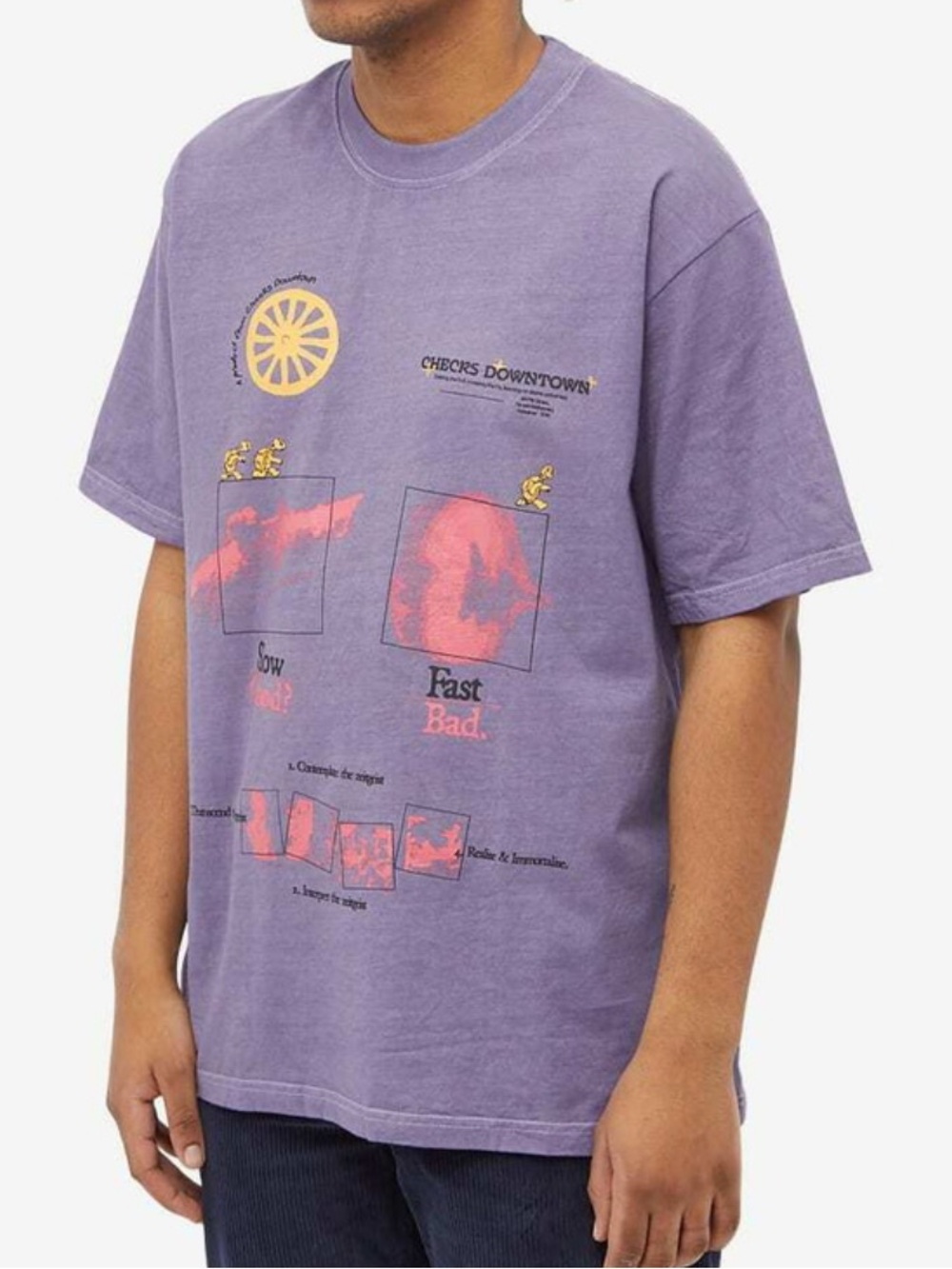 Checks Downtown Men's Good Clothes Made Slow T-Shirt in Rose Brown